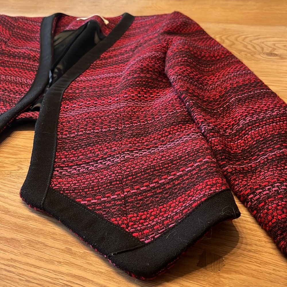 Eve Gravel red and black blazer, size xs - Picture 6 of 7